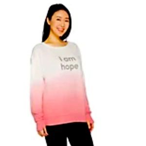 💗Peace Love World Dip Dye Pink Sweatshirt